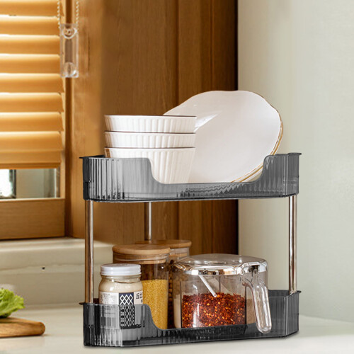 Triangular Corner Kitchen Shelf for Spices & Condiments – Space-Saving Wall or Countertop Organizer, Compatible with Small Kitchens, Apartments, 1