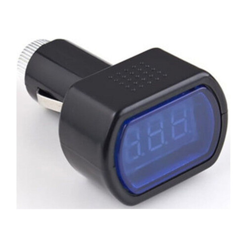 Digital Volt Meter Black Shell 12V-24V Red LED 2