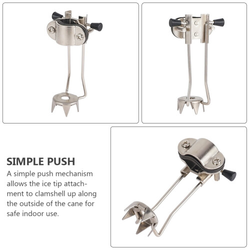 ULTNICE1Pack Μπαλόνια πεζοπορίας Crampon από κράμα αλουμινίου για λαβή σε χιόνι και πάγο 2