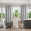 Textured Light Filtering Curtain Panel Pair 63x52 Inch Black 4