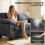 Homcom (Grey) HOMCOM 2 Seater Sofa, Chenille Small Sofa with Spring Cushions 4