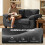 Homcom (Grey) HOMCOM 2 Seater Sofa, Chenille Small Sofa with Spring Cushions 5