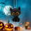 Σετ μπρελόκ από μαλακό καουτσούκ για το Halloween: Γούρια κολοκύθας, νυχτερίδας, γάτας 2