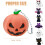 Σετ μπρελόκ από μαλακό καουτσούκ για το Halloween: Γούρια με κολοκύθα, νυχτερίδα, γάτα 3