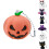 Σετ μπρελόκ από μαλακό καουτσούκ για το Halloween: Γούρια με κολοκύθα, νυχτερίδα, γάτα 4