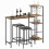 Homcom (Brown) HOMCOM 3Pcs Breakfast Bar Table and Stools Set 4-tier shelving 2