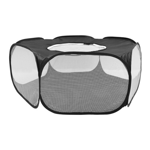 Parque para cães em tecido preto, 1 unidade, 39,30 x 20,44 x 14,93 polegadas 2