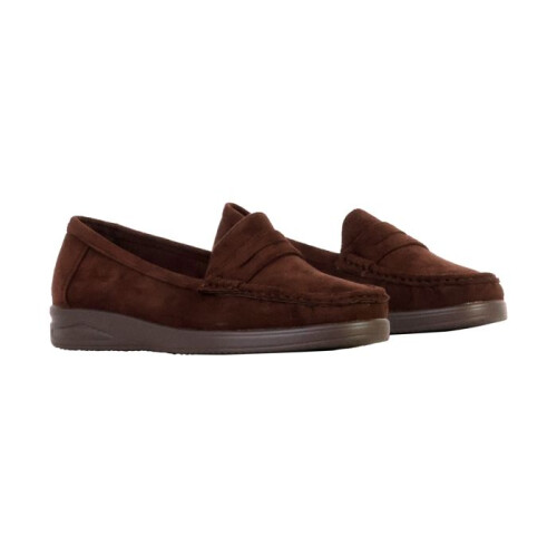 Mocassins de Couro Super Moda - Marrom 2