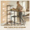 Homcom (Brown) HOMCOM 3Pcs Breakfast Bar Table and Stools Set 4-tier shelving 5