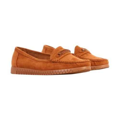 Ballerine Cuir Super Mode - Camel 2