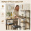Homcom (Brown) HOMCOM 3Pcs Breakfast Bar Table and Stools Set 4-tier shelving 7