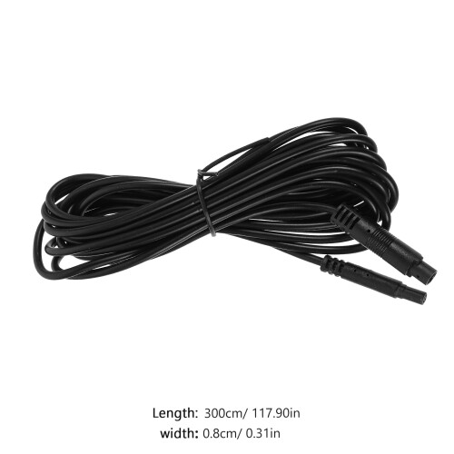 Backup Camera Cable Extension Black Copper for Driving 1Set 1