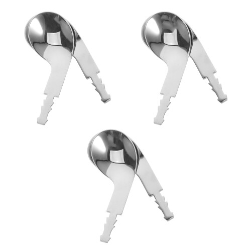 18Pcs Child Adaptive Spoon Replacement Heads Stainless Steel 1