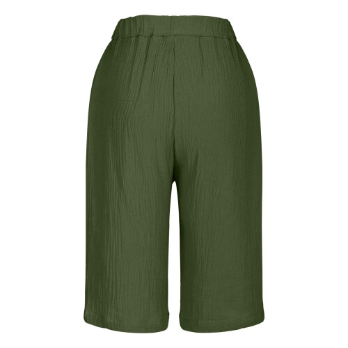 Dameshorts med løs pasform og snøre, elastisk talje og brede ben 2