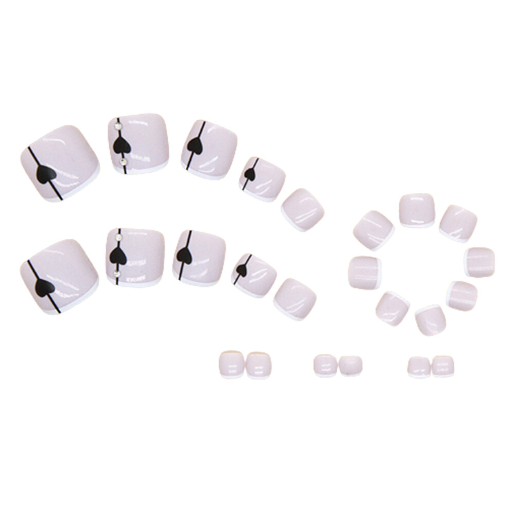 Penghui-Toys (Jelly Glue Model) Fake Toenails With Diamonds For Women - 50 Char