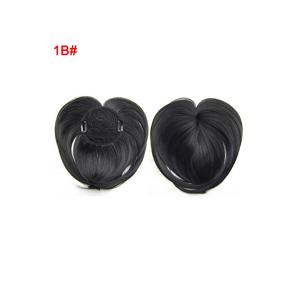Penghui-Toys Unisex (1B#) Hair Toppers Hairpiece Straight Hairpiece Clip In Women Bangs Fringe Hair Extensions Wig