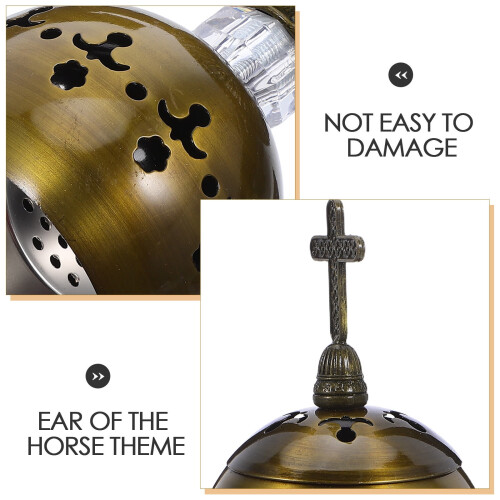 1Set Metal Incense Burner with Controlled Burn Design for Home Aromatherapy 2