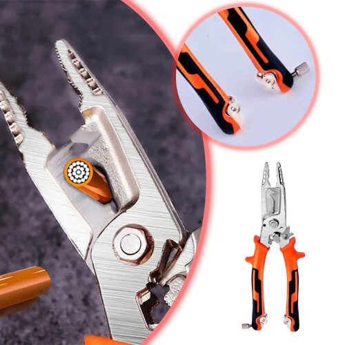 Clearance Weed Puller Tool, Compatible with German Heavy Duty Wire Stripper, Fast Cable Cutter, Orange 1