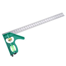 Niveau à bulle, règle d'angle en acier inoxydable, échelles transparentes, mesure d'angle droit, règle de mesure réglable, multifonctionnelle