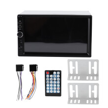Backup Camera Car Stereo HD Touch Screen Mirror Link Bluetooth Handsfree Double Din FM Radio Rear View Camera Input Multimedia Player Steering Wheel
