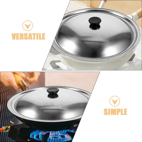 Frying Pan Lid Silver 1Pcs 12.6in 2