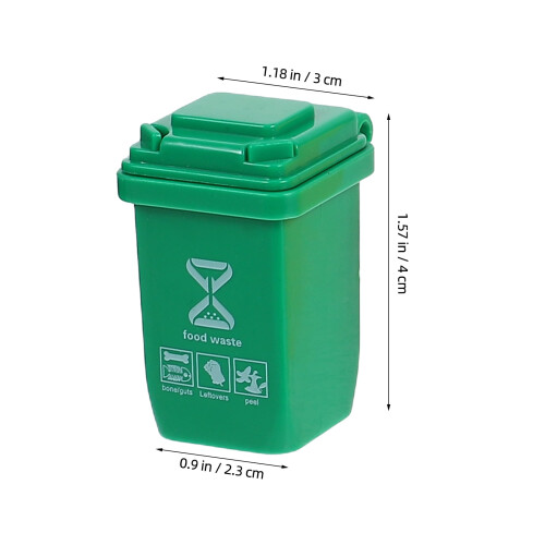Mini garbage can toy ABS plastic 5 pcs 1