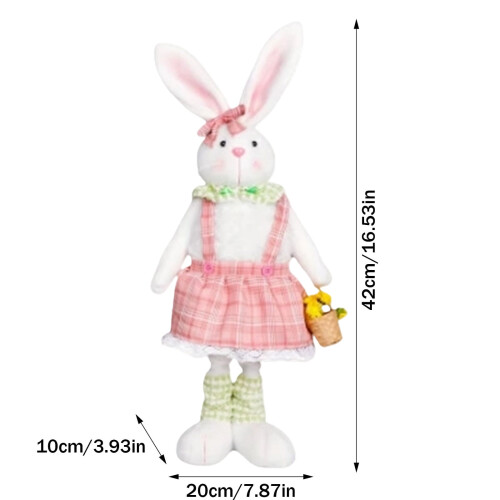 Retractable Easter Bunny Plush Toy 16.5 inches 1