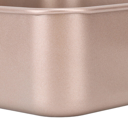 Gold Deep Square Baking Sheet – Thickened Carbon Steel, Non‑Stick, Stackable, Ideal for Cake, Bread, Barbecue & Serving 2