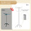 Clothes Drying Rack Stainless Steel 2-Layer 24 Clips 3 7