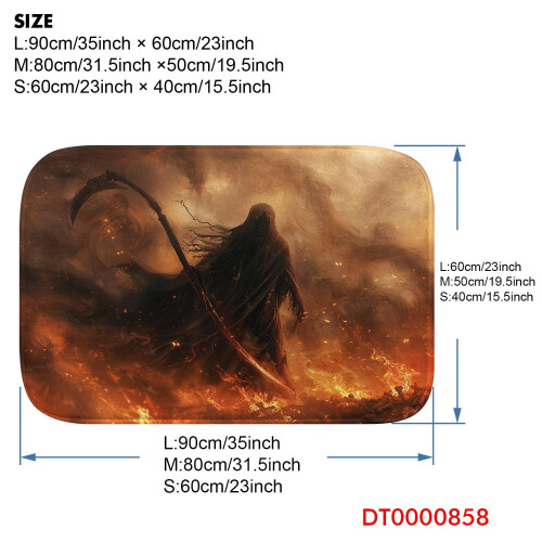 Grim Reaper badetæppe skridsikkert memory foam S 2