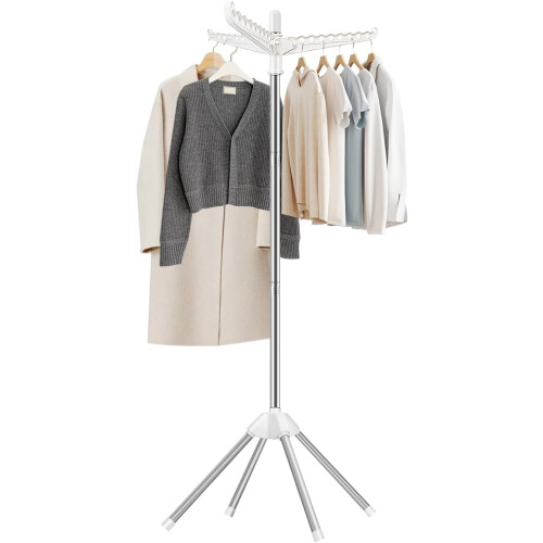 Clothes Drying Rack Stainless Steel 2-Layer 24 Clips 3 2