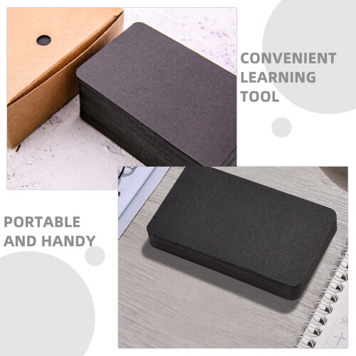 100Pcs Black Cardstock Index Cards for Study and Home Use 2