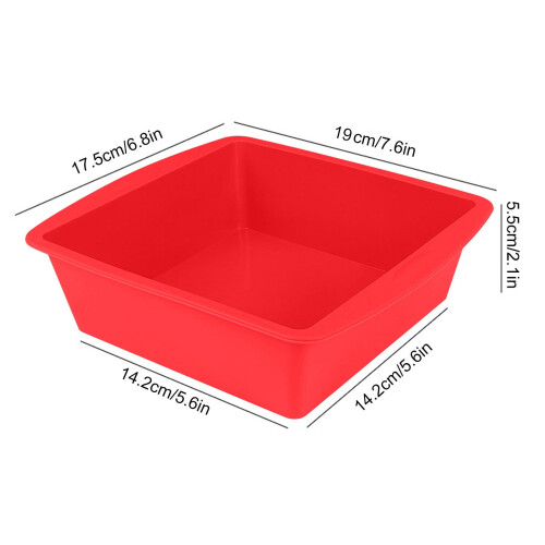 Silikon brødform, nonstick 13,5 x 13,5 x 5,6 cm 1