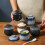 Vintage Ceramic Coddled Egg Cups with Lids for Steaming Eggs, Soup, Pudding (Style-C) 6