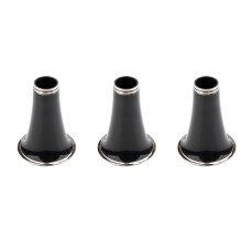 3Stk Leichte Kunststoff Klarinetten Glocke Schwarz Für Musiker