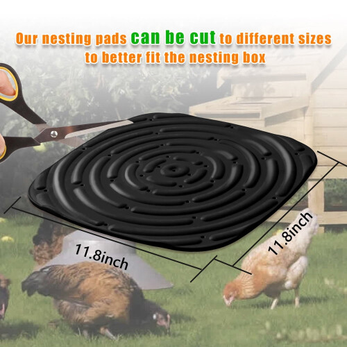 Chicken Nesting Box Pads Washable Sponge Chicken Ducks Nesting Box Liners Reusable Egg-Laying Mats for Poultry 2