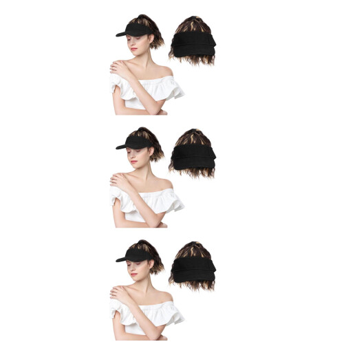 3Pièces Casquettes À Perruque De Bouclés Pour Usage Polyvalent