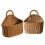 2 Pcs Wicker Basket Rack Pastoral Handmade Plastic Woven Wall-mounted Storage 5