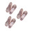 3Pièces Chaussures Danse PU Rose Chic Usage 1