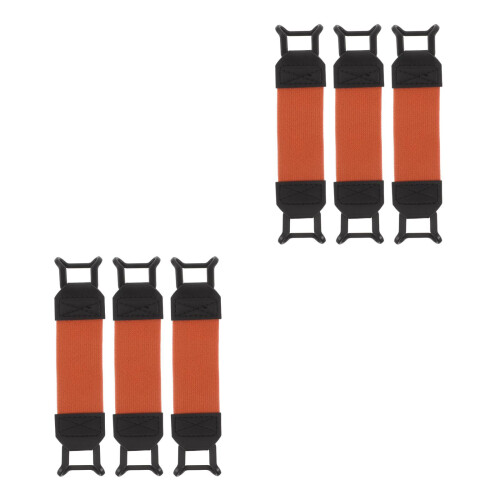 6Pièces Support Main Sécurisé Téléphone Orange Ajustable