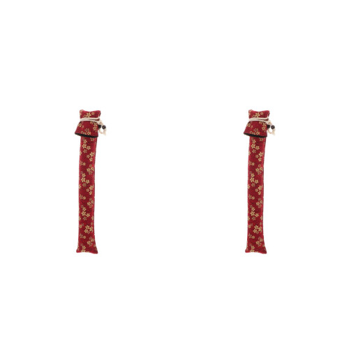 2Pièces Portable Rouge À Motif Floral Pour Percussion