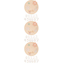 3Ensembles Cartes Bébé En Bois Multicolores Pour Annonces Et Décor