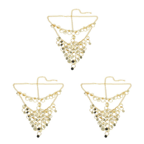 3Pièces Accessoire Danse Véil Pièces Dorées