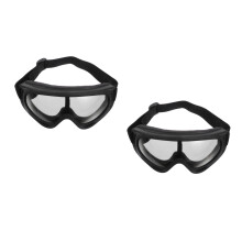 2Pièces Lunettes Ski Pièce Noir Protection Vent Confortables Outdoor