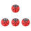 4Pièces Jouets Yo-Yo En Bois Rouge, Coordination Et Amusement 1