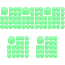 100Pièces Protège Écrous Roue Silicone Vert Lumineux Pour