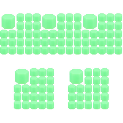 100Pièces Protège Écrous Roue Silicone Vert Lumineux Pour