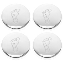 4Pièces Bouchon Vidange Lavabo Bain Silicone Métal Résistant Argenté