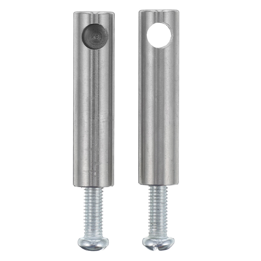 2Pcs Stainless Steel Wine Cabinet Fence Posts Sleek Railing Connectors 3713122706800