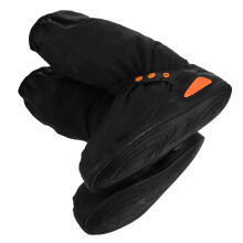 2Pairs Waterproof Black PVC Ski Boot Covers Anti-Slip Rain Protection